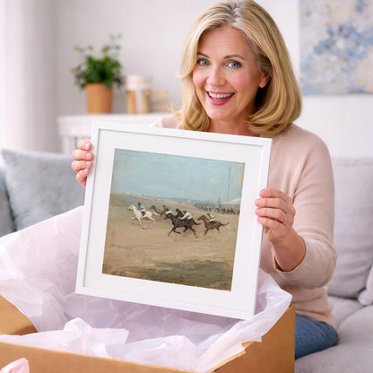 Gallop on the Sands - racing horse art gift idea for horse lovers