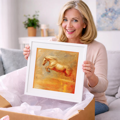 Ethereal Flight - show jumping horse art gift idea for horse lovers