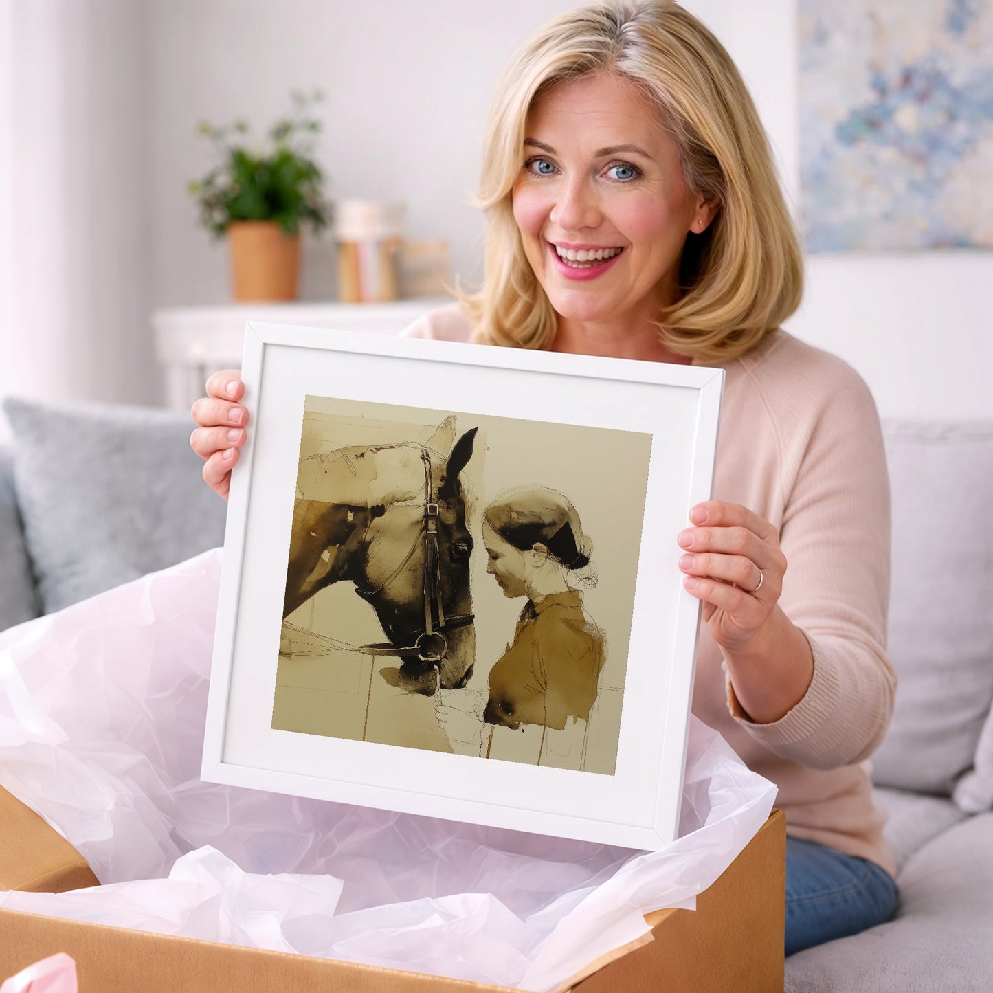 Unspoken Connection - horse & rider art gift idea for horse lovers