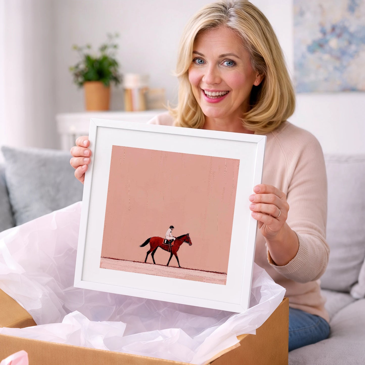 The Quiet Walk - racing horse art gift idea for horse lovers