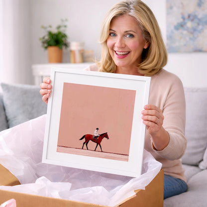 The Quiet Walk - racing horse art gift idea for horse lovers