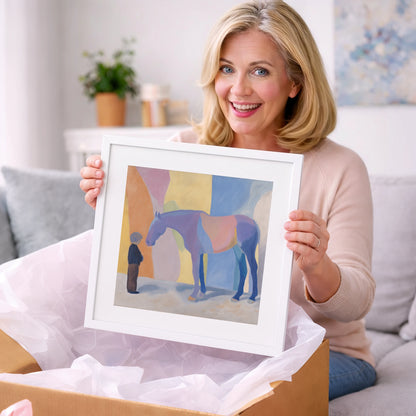 Shared Silence - horse & rider art gift idea for horse lovers