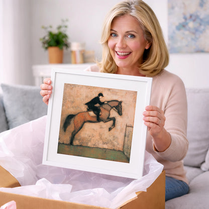 The Perfect Arc - show jumping horse art gift idea for horse lovers