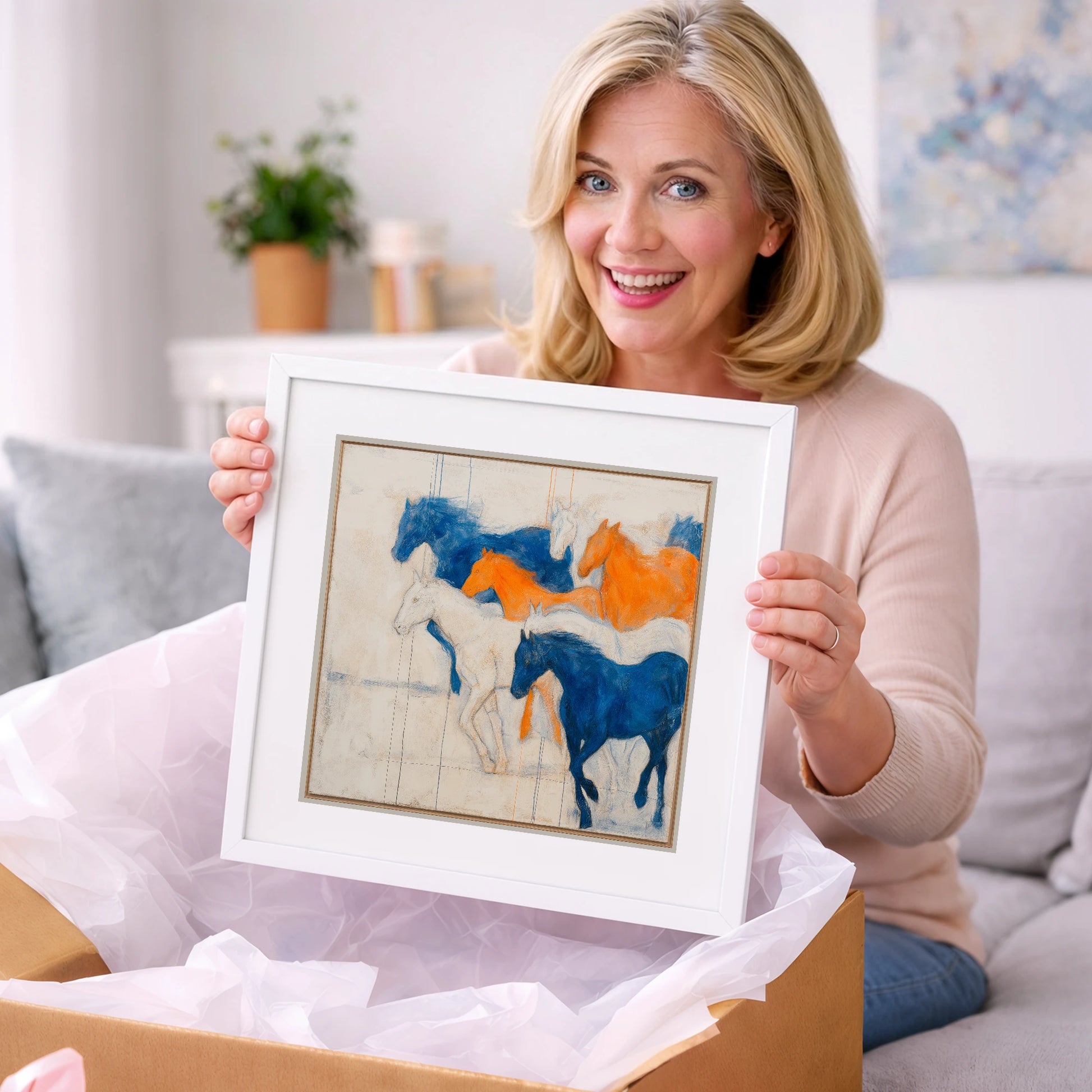 Bold Momentum - racing horse art gift idea for horse lovers