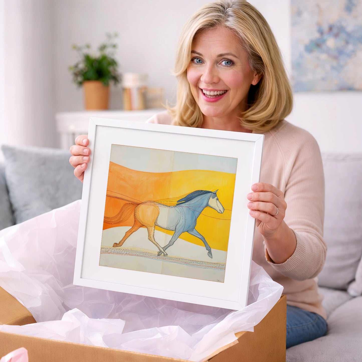 Rhythm In Colour - horse portrait art gift idea for horse lovers