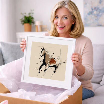Dynamic Equine Form - horse portrait art gift idea for horse lovers