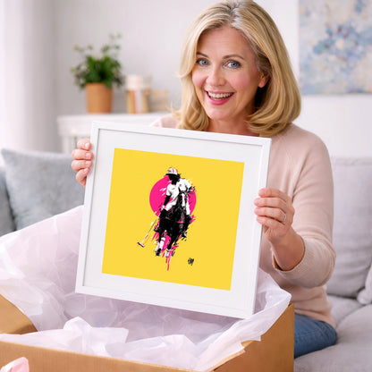The Vibrant Chukka - polo horse art gift idea for horse lovers
