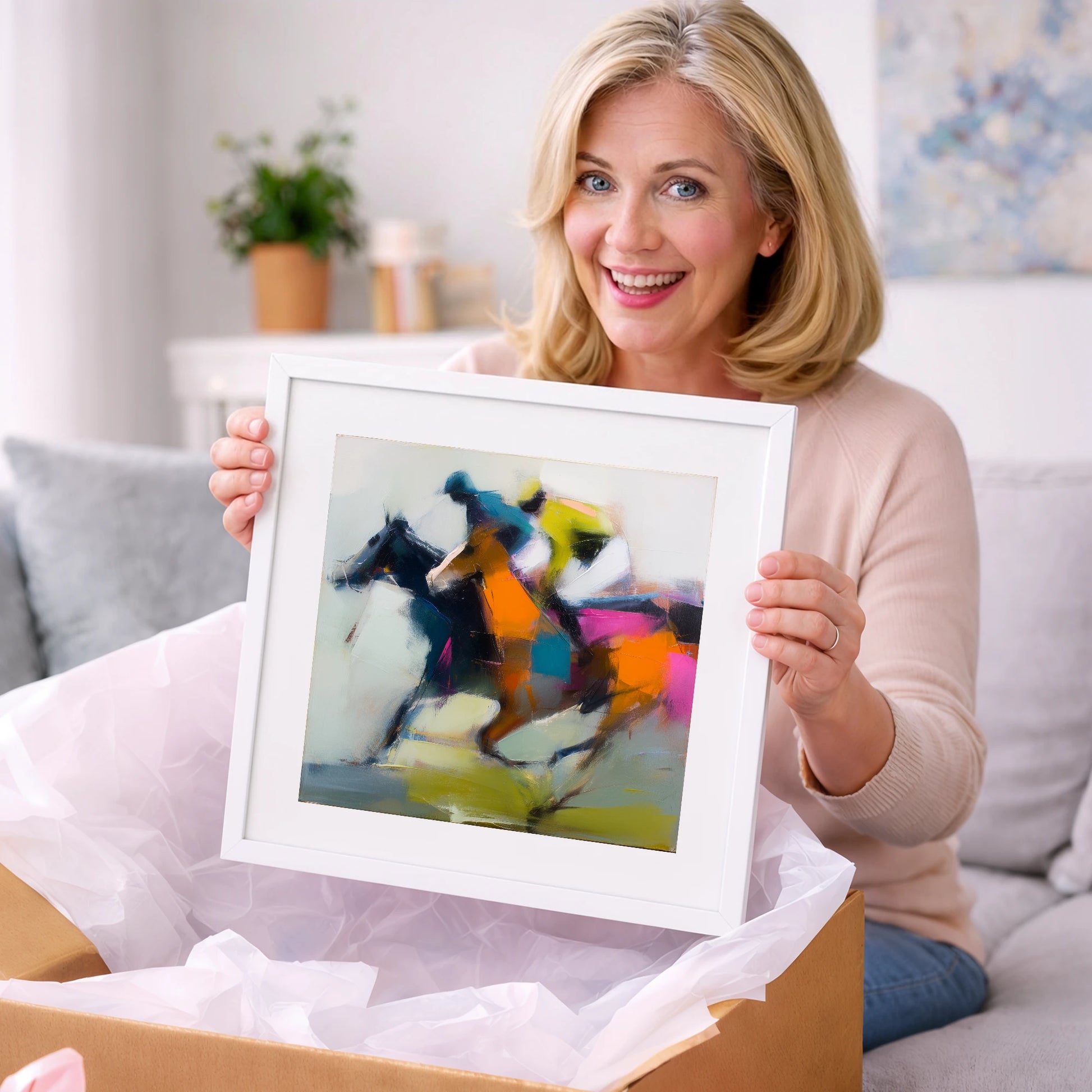 Velocity in Colour - racing horse art gift idea for horse lovers