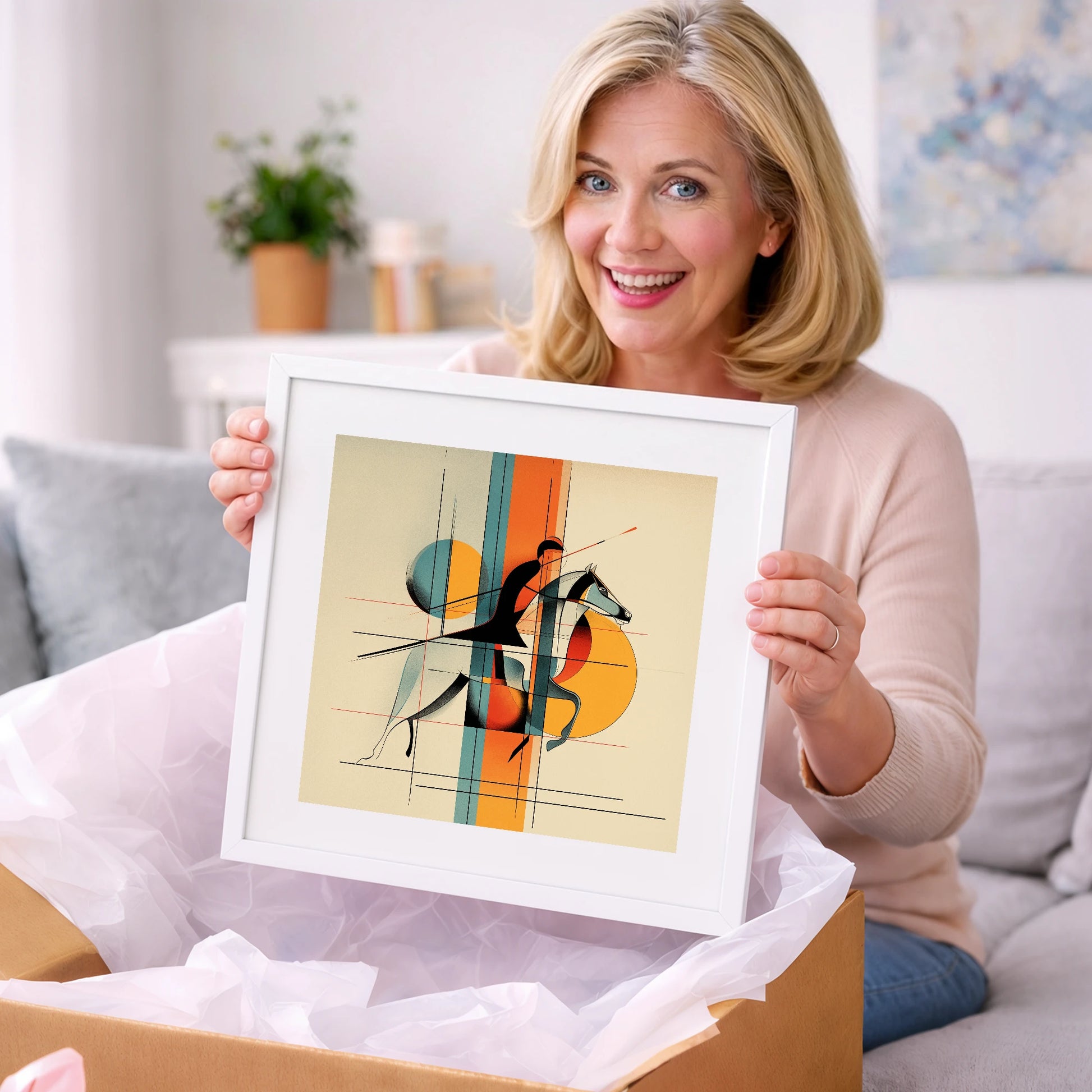Structured Stride - racing horse art gift idea for horse lovers