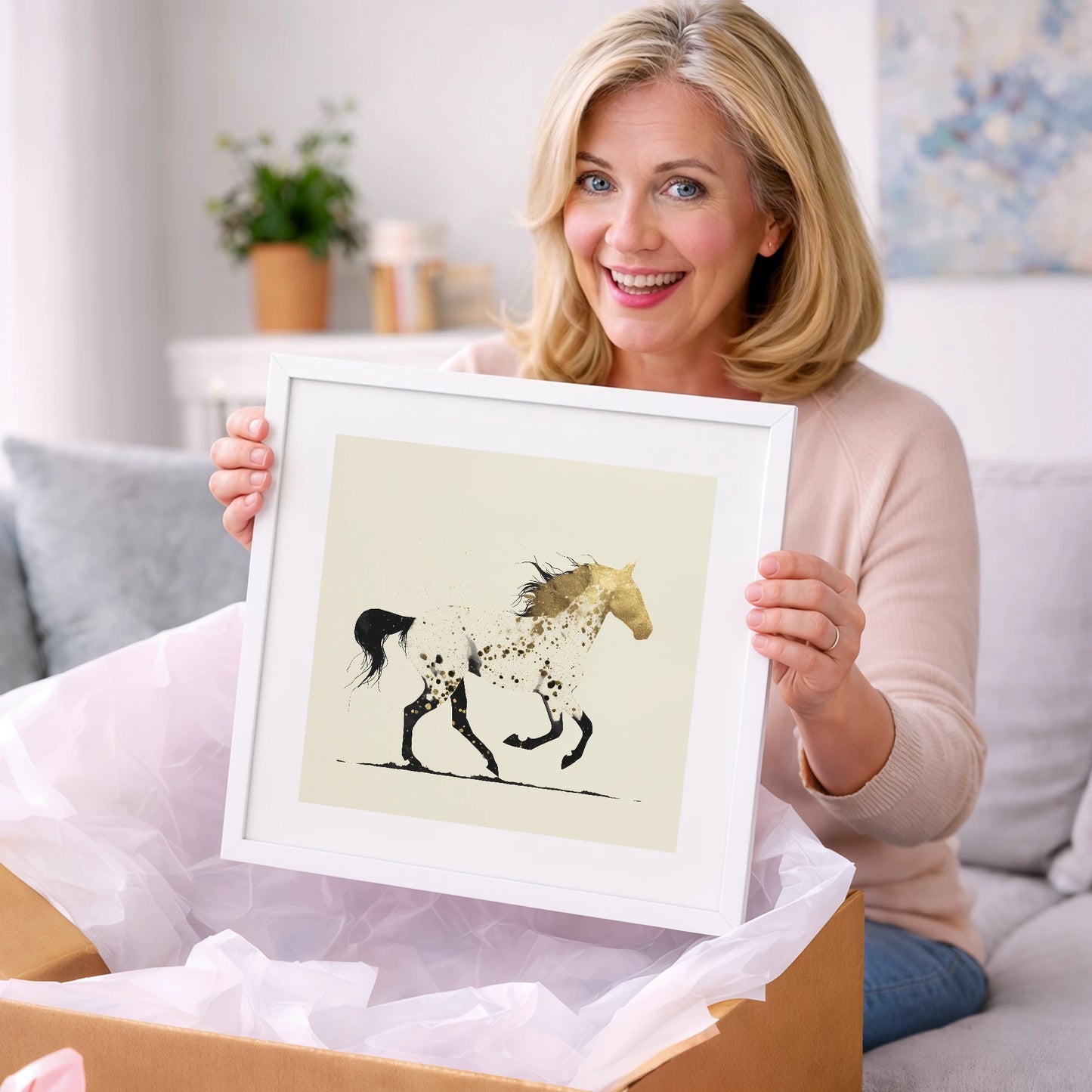 The Golden Appaloosa - horse breed art gift idea for horse lovers