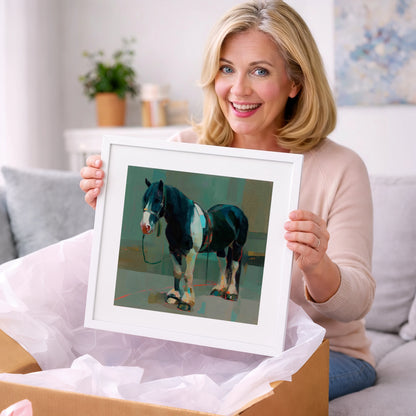 The Stoic Piebald - horse breed art gift idea for horse lovers