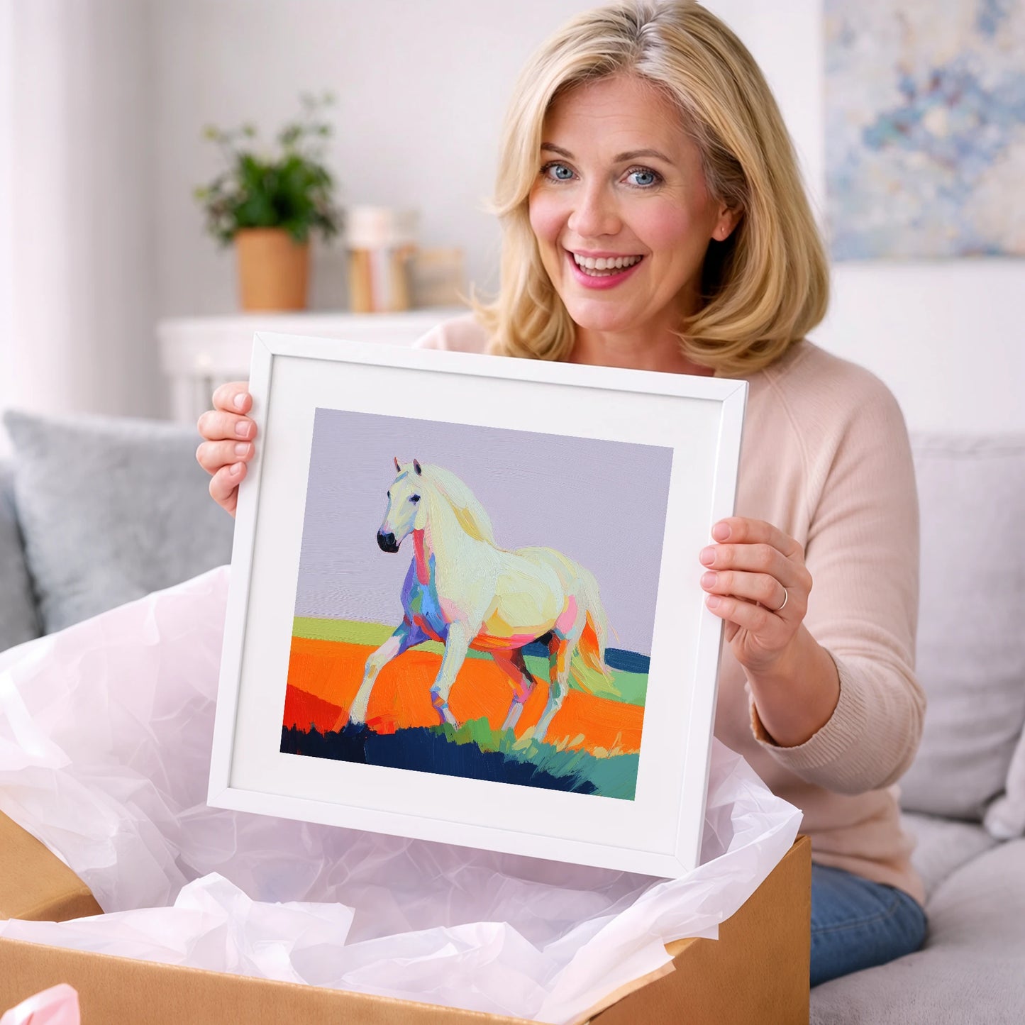 Vibrant Stride - horse breed art gift idea for horse lovers
