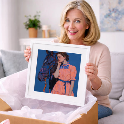Bold Harmony - horse & rider art gift idea for horse lovers