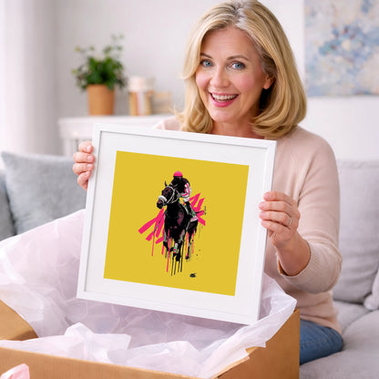 Neon Gallop - racing horse art gift idea for horse lovers
