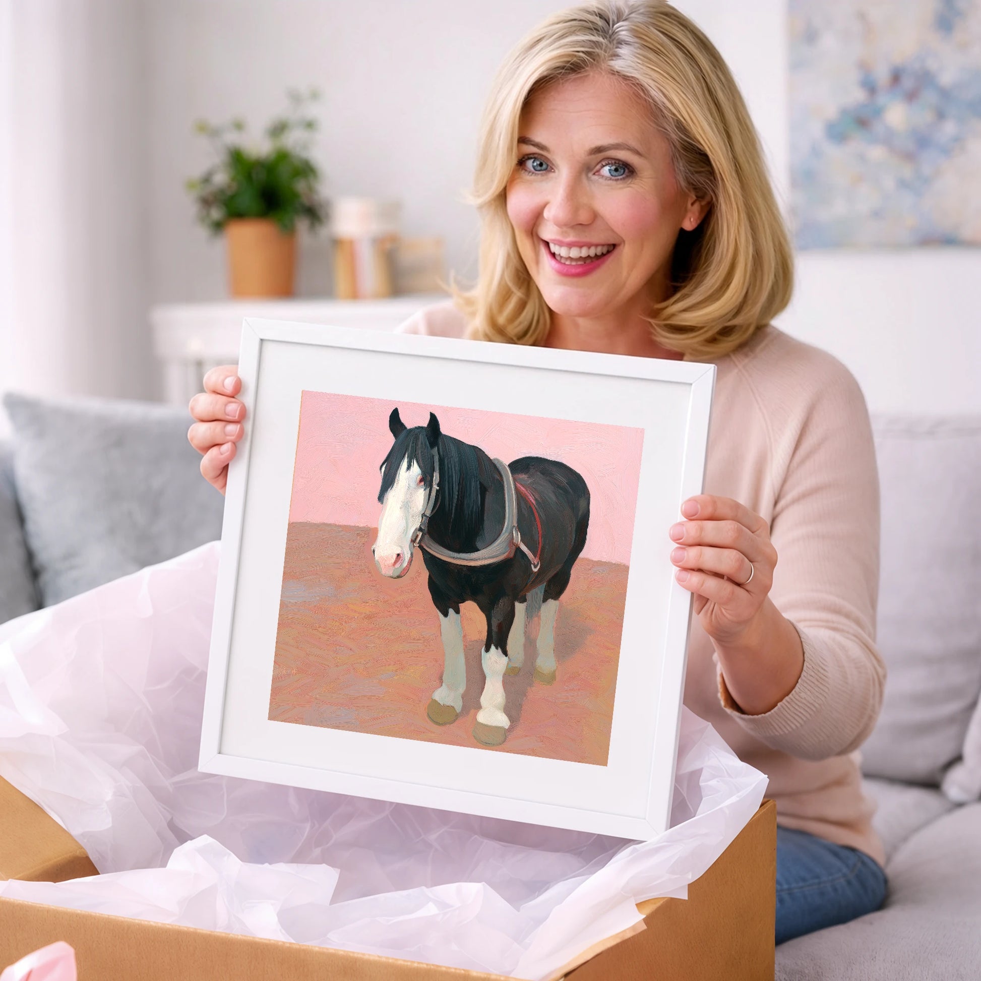 The Gentle Heavy - horse breed art gift idea for horse lovers