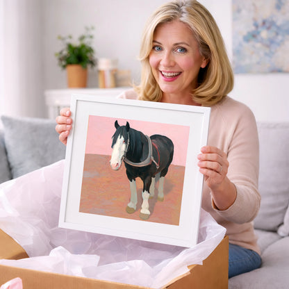 The Gentle Heavy - horse breed art gift idea for horse lovers