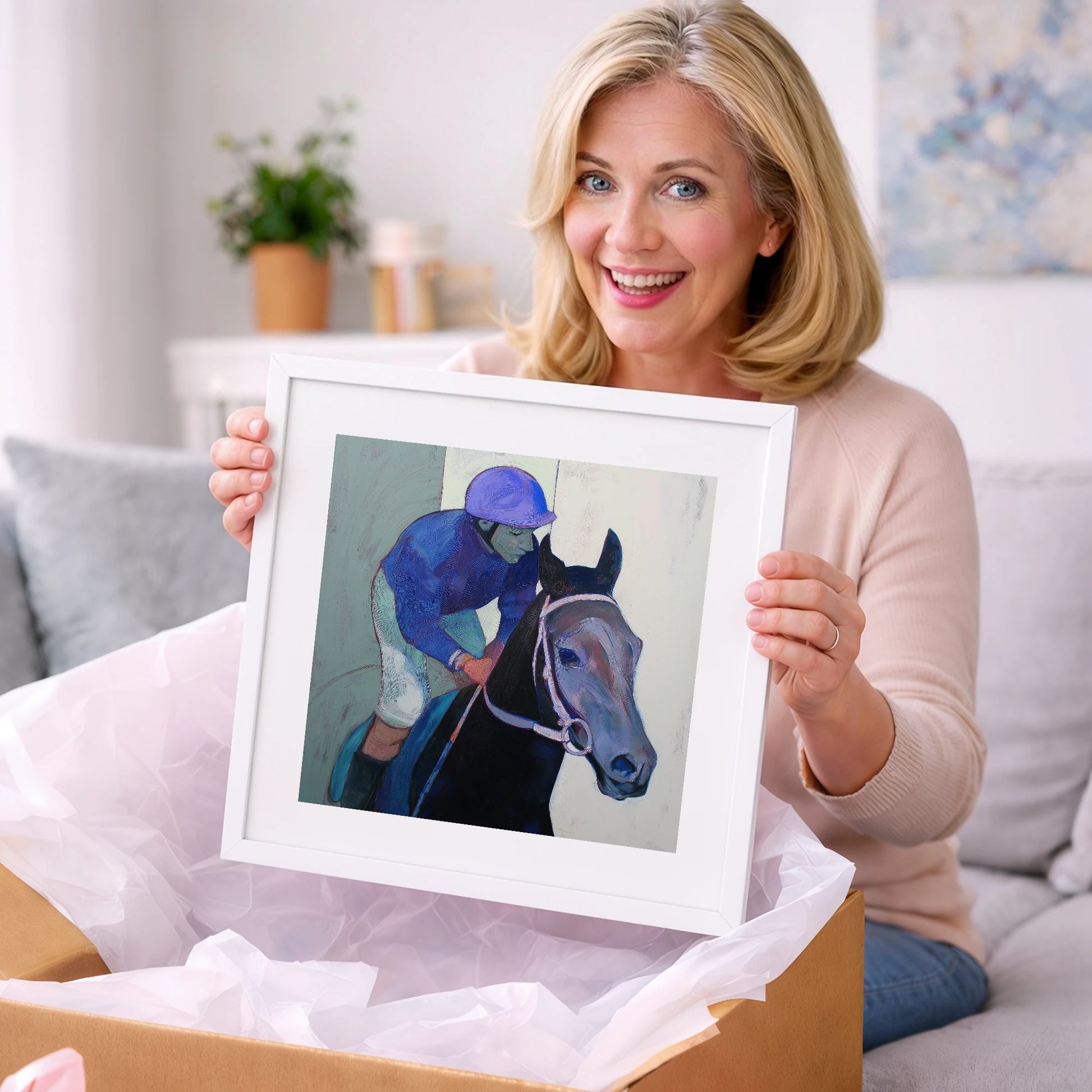 Moment of Focus - racing horse art gift idea for horse lovers