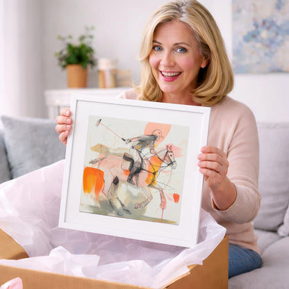 The Decisive Swing - polo horse art gift idea for horse lovers