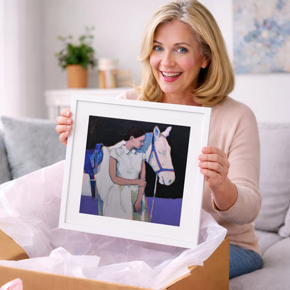 The Indigo Bond - horse & rider art gift idea for horse lovers