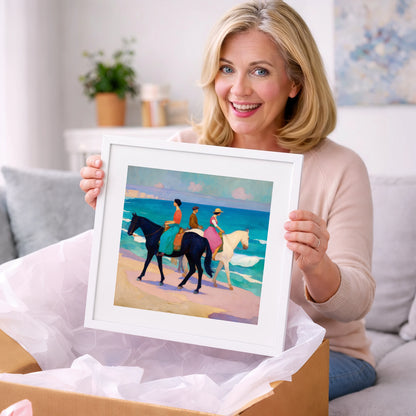 Azure Coastal Hack - horse landscape art gift idea for horse lovers
