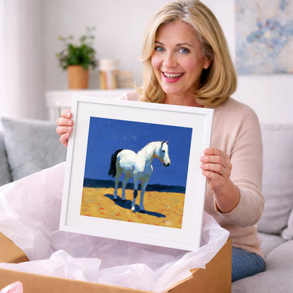 Sunlit Grey - horse breed art gift idea for horse lovers