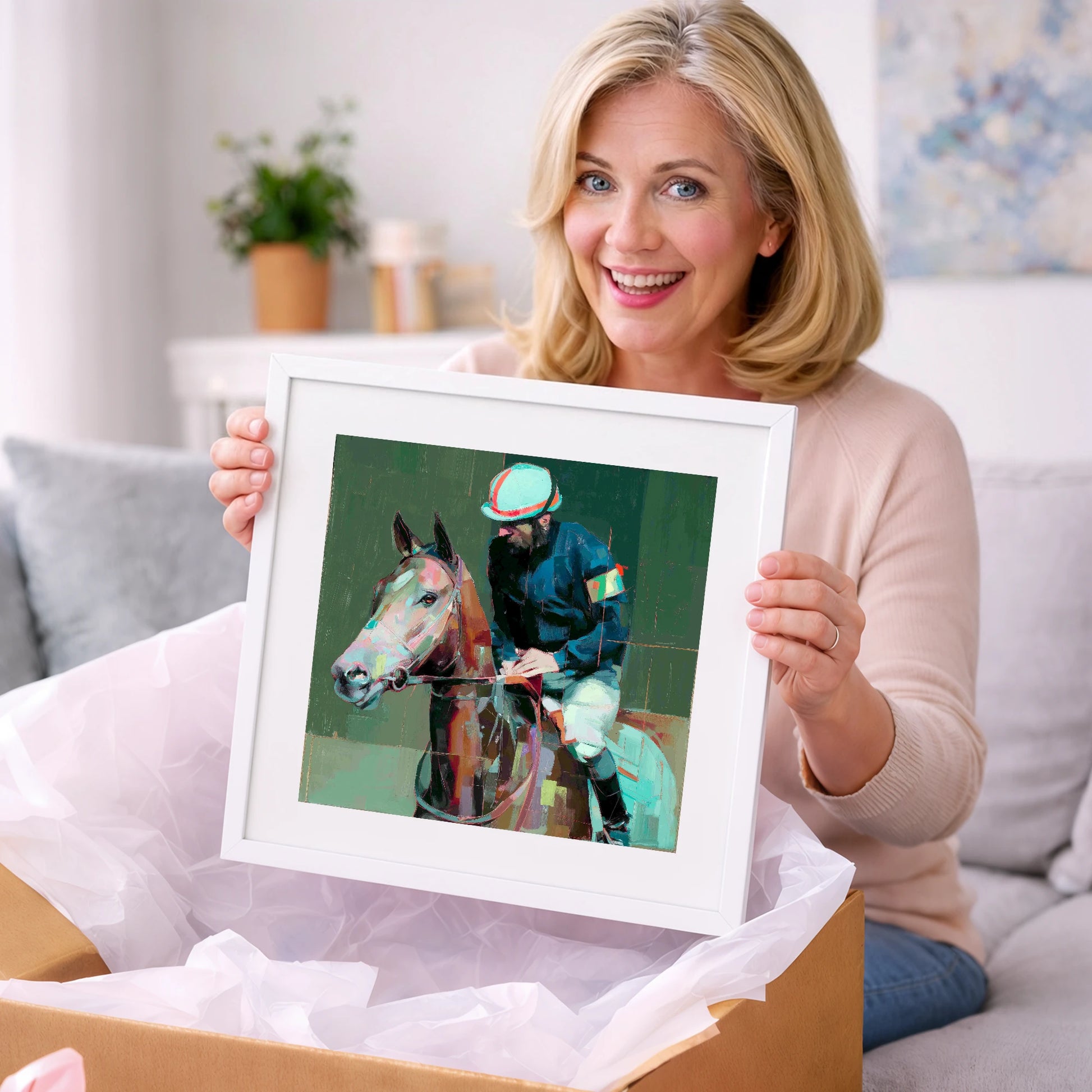 Quiet Intensity - racing horse art gift idea for horse lovers