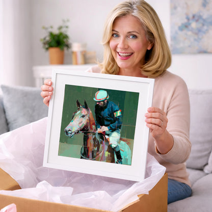 Quiet Intensity - racing horse art gift idea for horse lovers