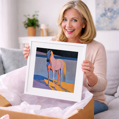 Vivid Painted Arabian Horse - horse breed art gift idea for horse lovers
