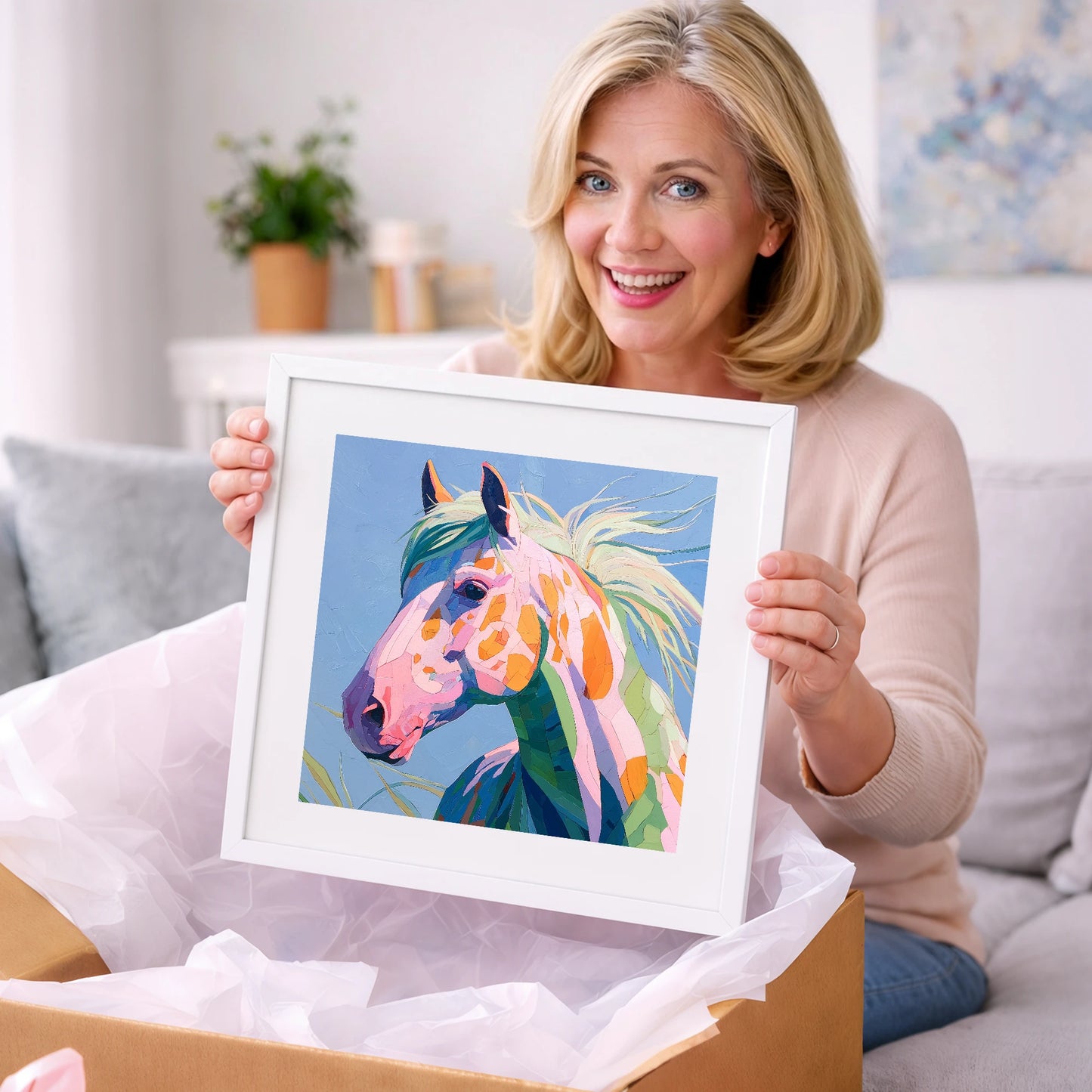 Technicolour Spirit - horse breed art gift idea for horse lovers