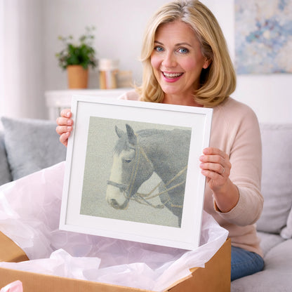 Steadfast Working Profile - working horse art gift idea for horse lovers