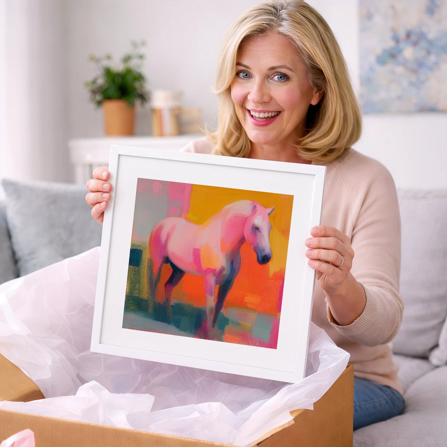 Fuchsia and Fire - horse breed art gift idea for horse lovers