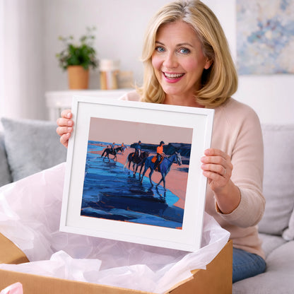 Twilight Coastal Hack - horse landscape art gift idea for horse lovers