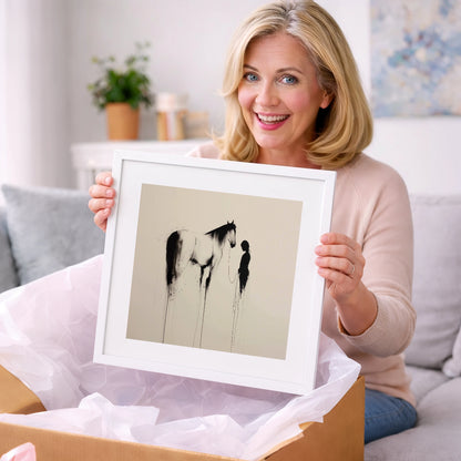 The Unspoken Bond - horse & rider art gift idea for horse lovers