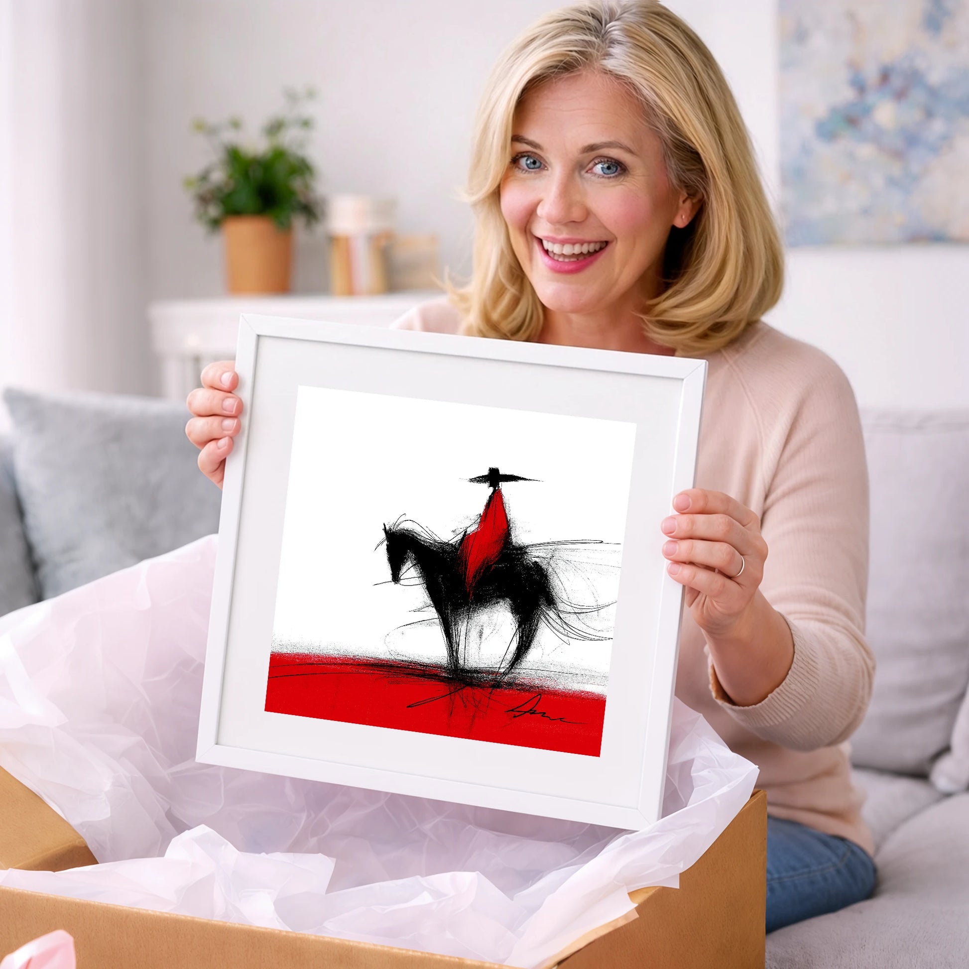Crimson Vaquero - western horse art gift idea for horse lovers