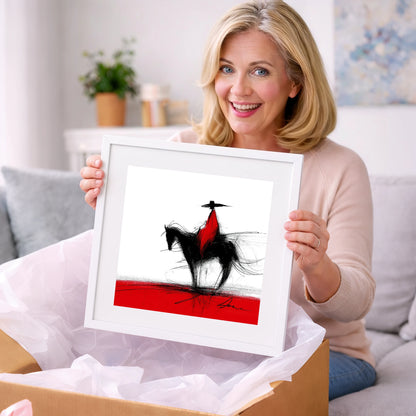 Crimson Vaquero - western horse art gift idea for horse lovers