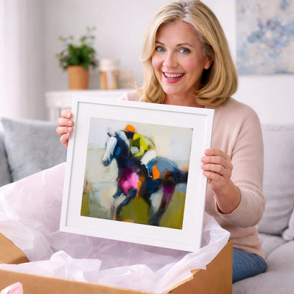 Bold Momentum - racing horse art gift idea for horse lovers