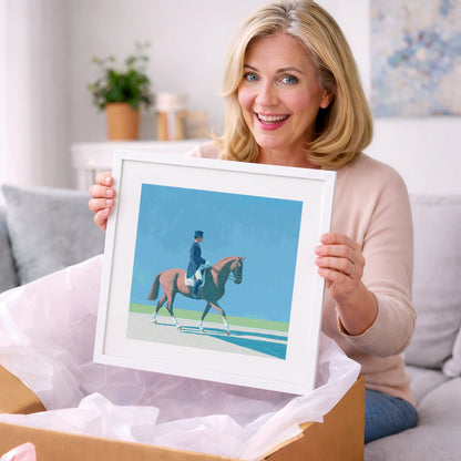 Collected Harmony - dressage horse art gift idea for horse lovers