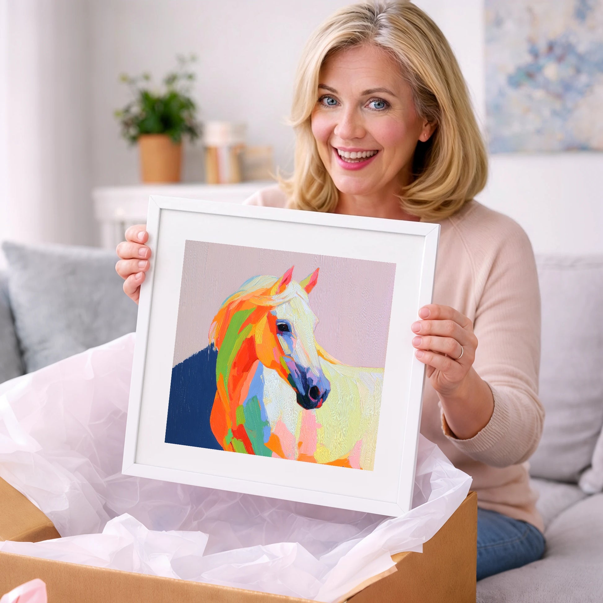 Vivid Equine Profile - horse breed art gift idea for horse lovers