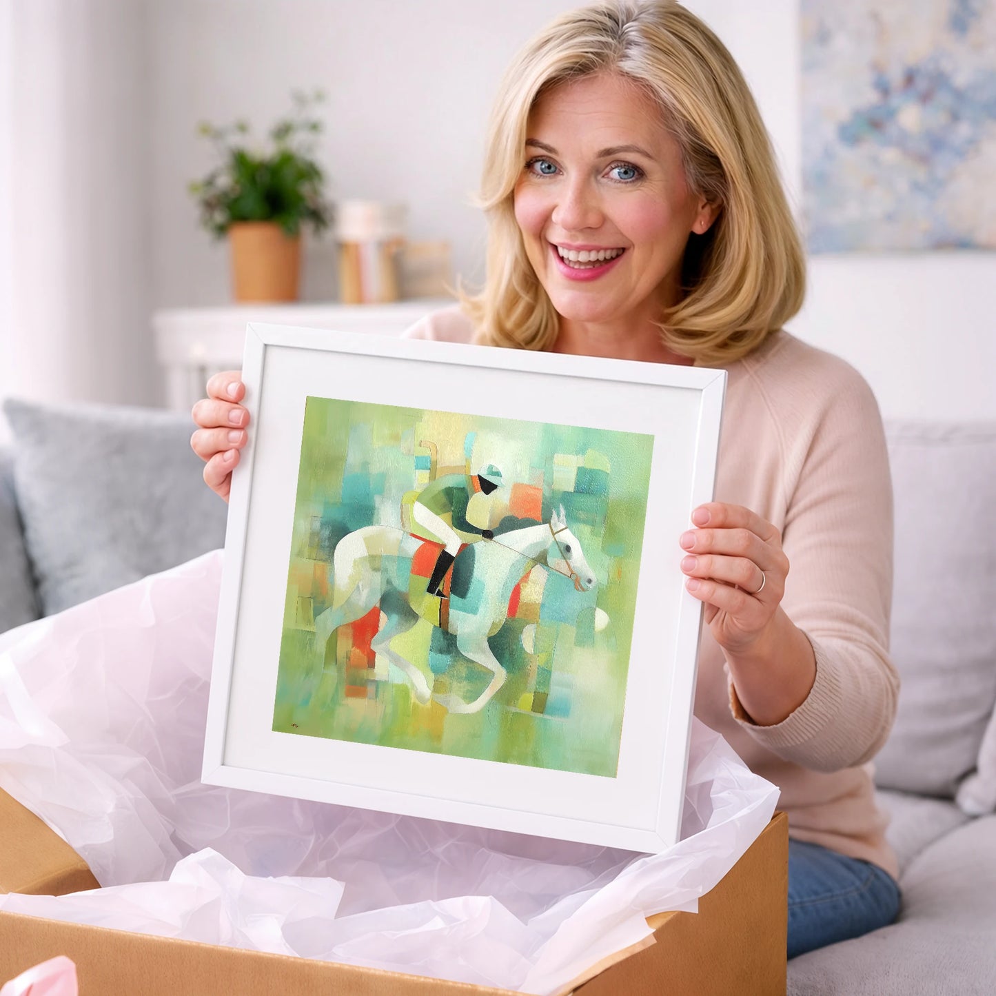 Structured Stride - racing horse art gift idea for horse lovers