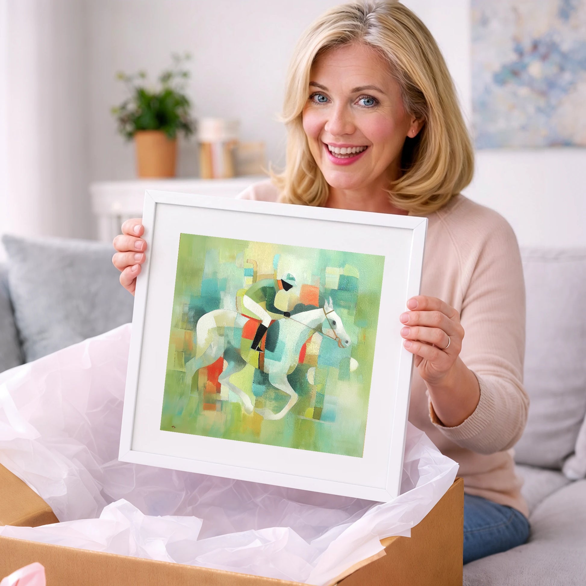 Structured Stride - racing horse art gift idea for horse lovers