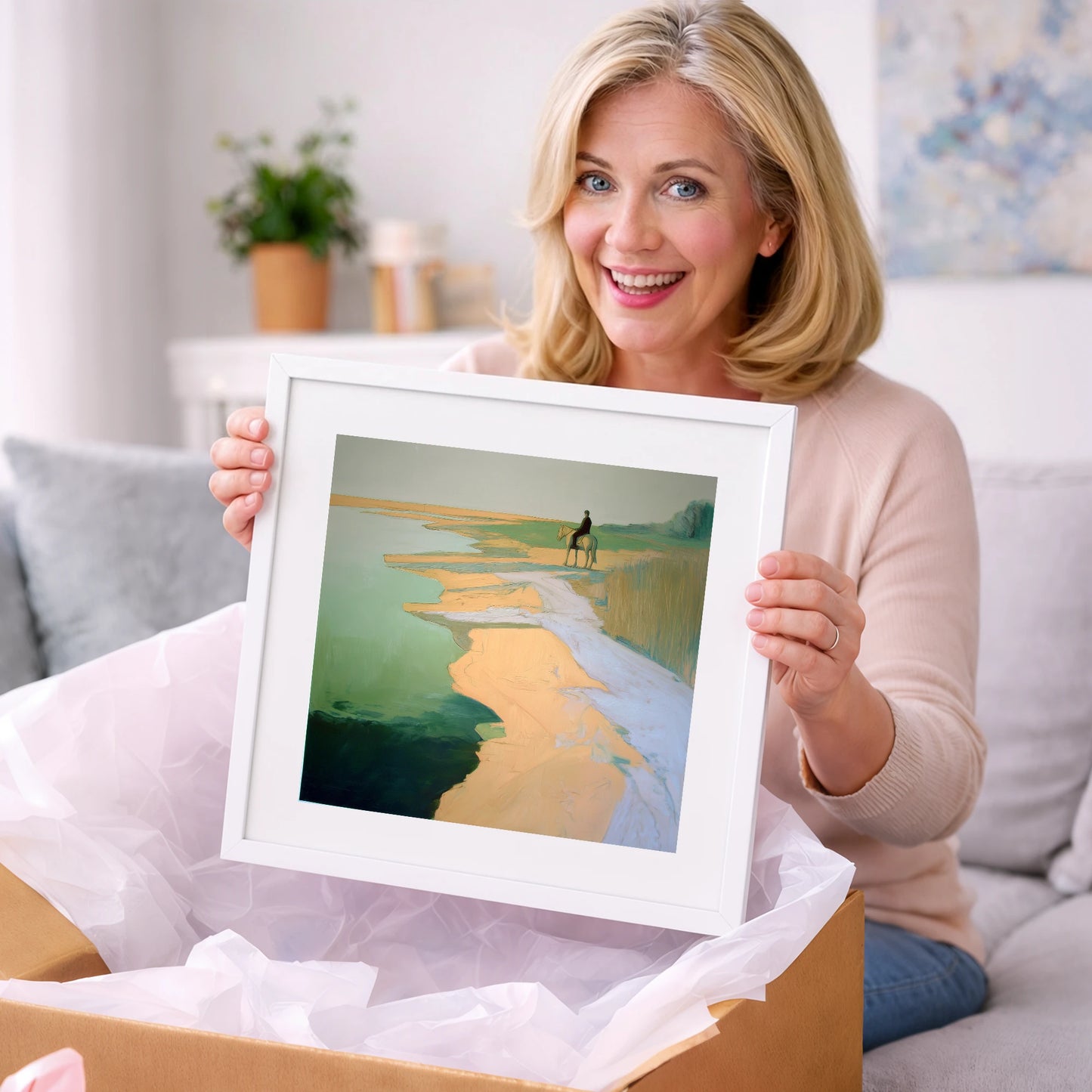 Solitary Shoreline Hack - beach horse art gift idea for horse lovers