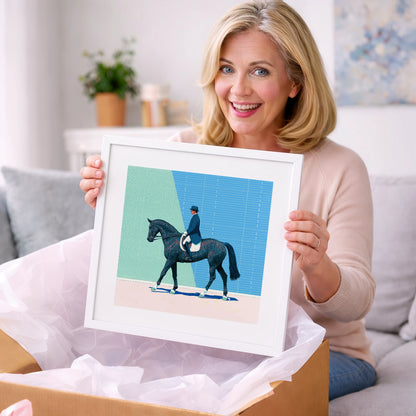 Rhythmic Precision - dressage horse art gift idea for horse lovers