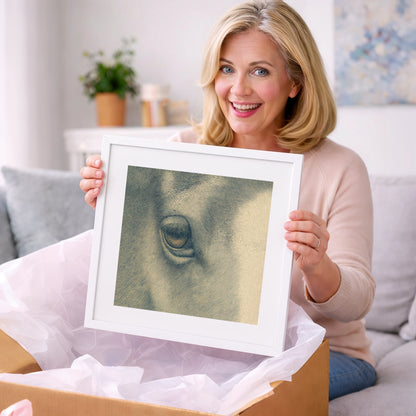 The Gentle Eye - horse portrait art gift idea for horse lovers