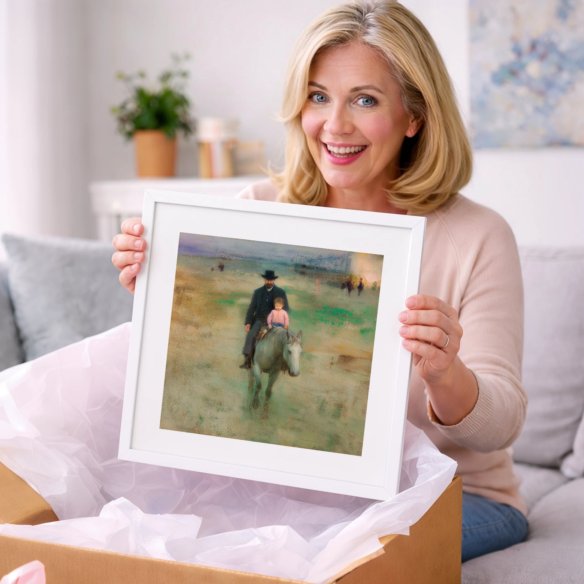 Guiding the Way - horse & rider art gift idea for horse lovers