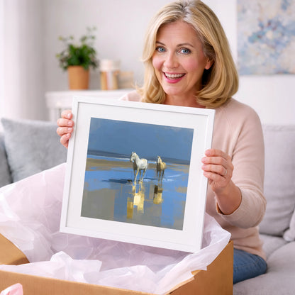 Coastal Reflections - horse landscape art gift idea for horse lovers