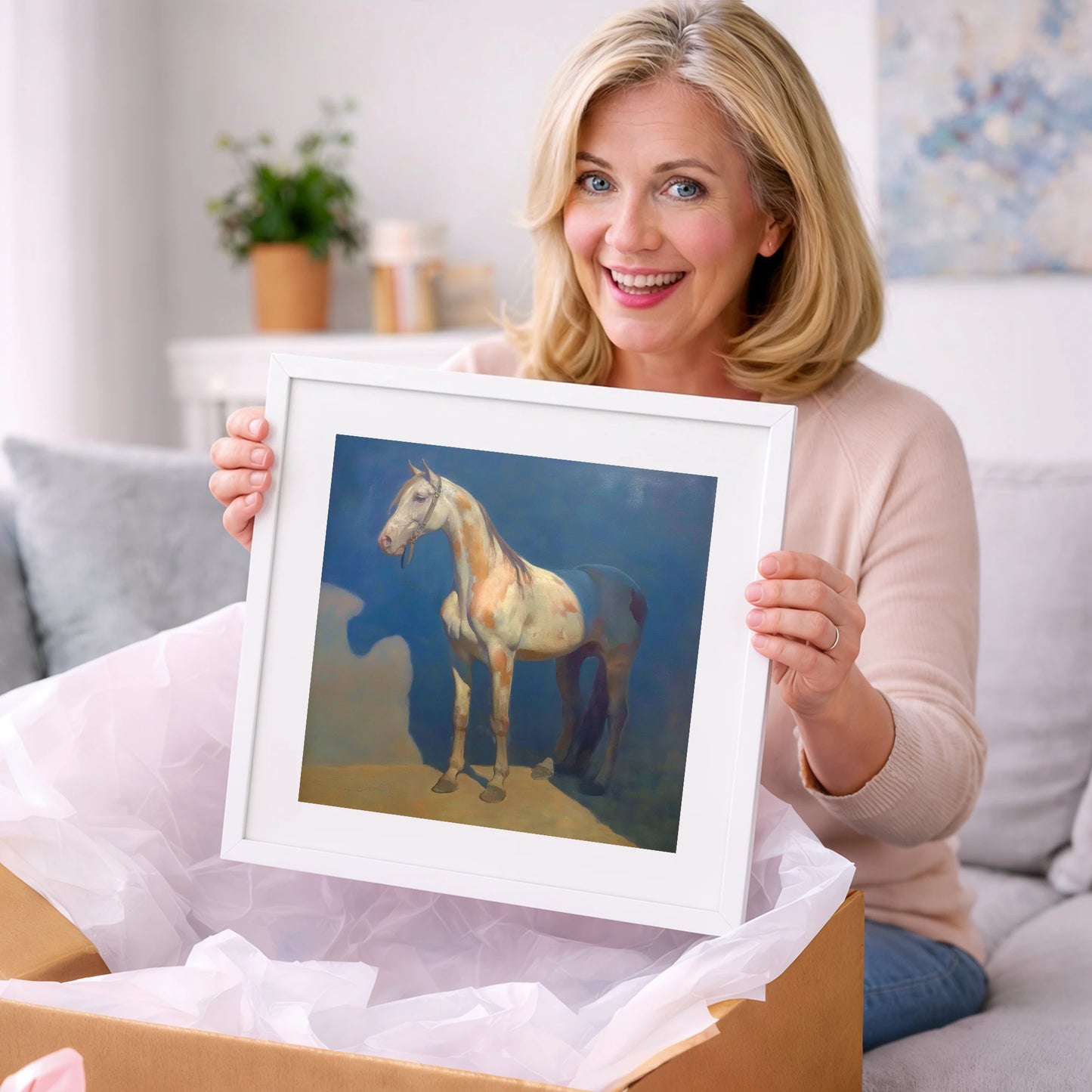 The Soulful Skewbald - horse breed art gift idea for horse lovers