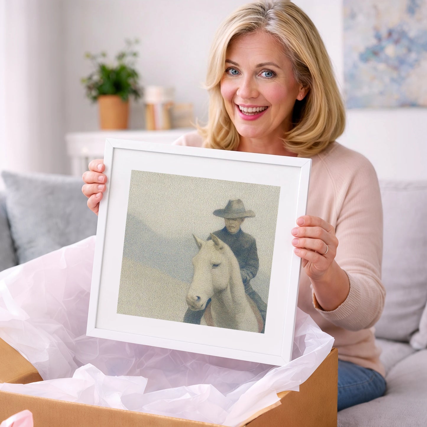 The Quiet Trail - western horse art gift idea for horse lovers
