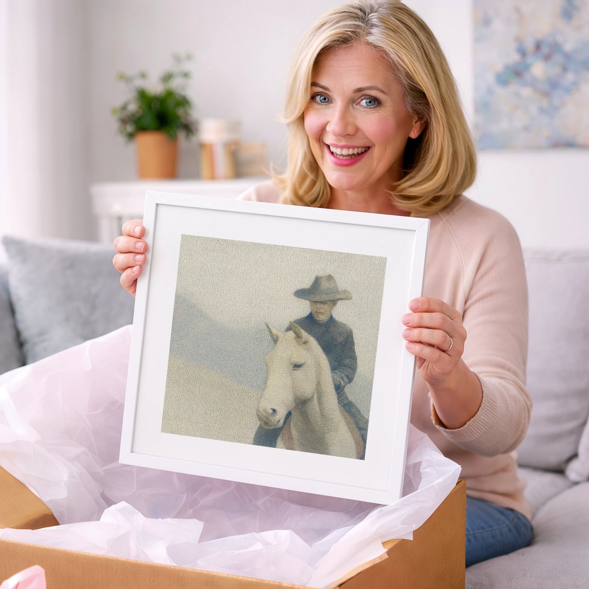 The Quiet Trail - western horse art gift idea for horse lovers