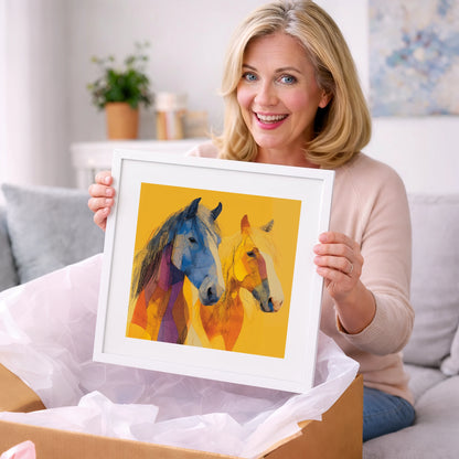 Prismatic Companions - horse landscape art gift idea for horse lovers