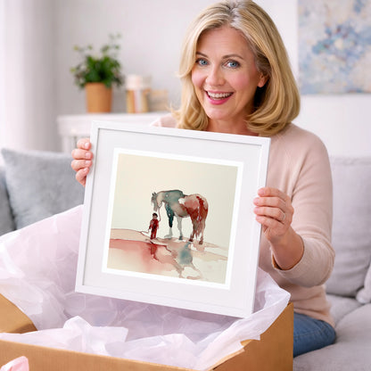 A Bond Beyond Words - horse & rider art gift idea for horse lovers